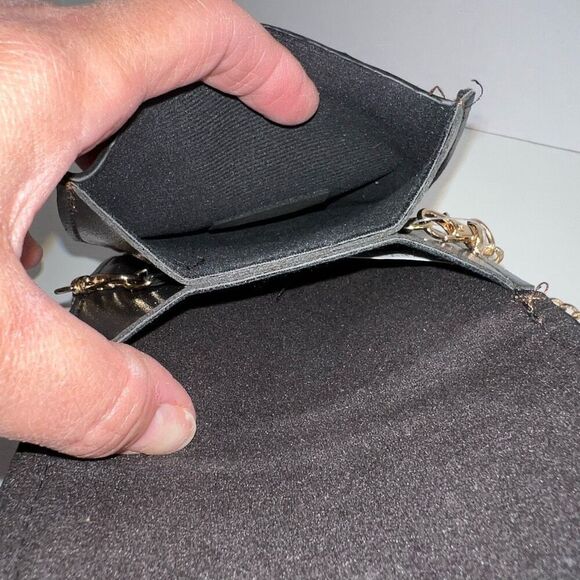 Crossbody Phone Purse Black With Gold Studs With Two Pockets Women’s Shoulder - Picture 5 of 5